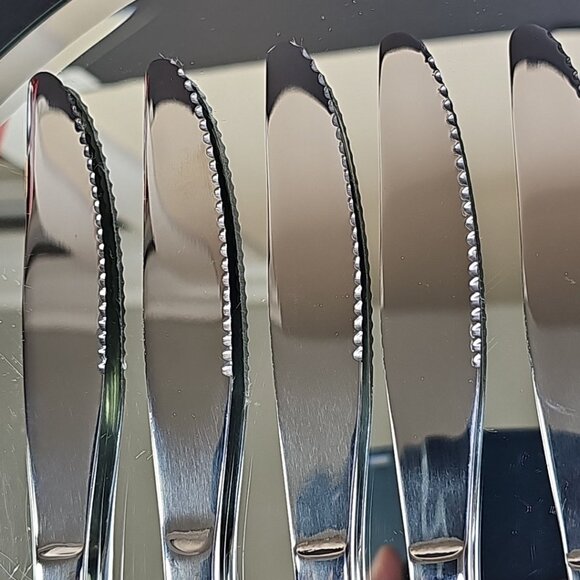 6pcs Browne Stainless Steel WIN2 Unknown Pattern Dinner Knife Set Of 6 - Picture 6 of 6